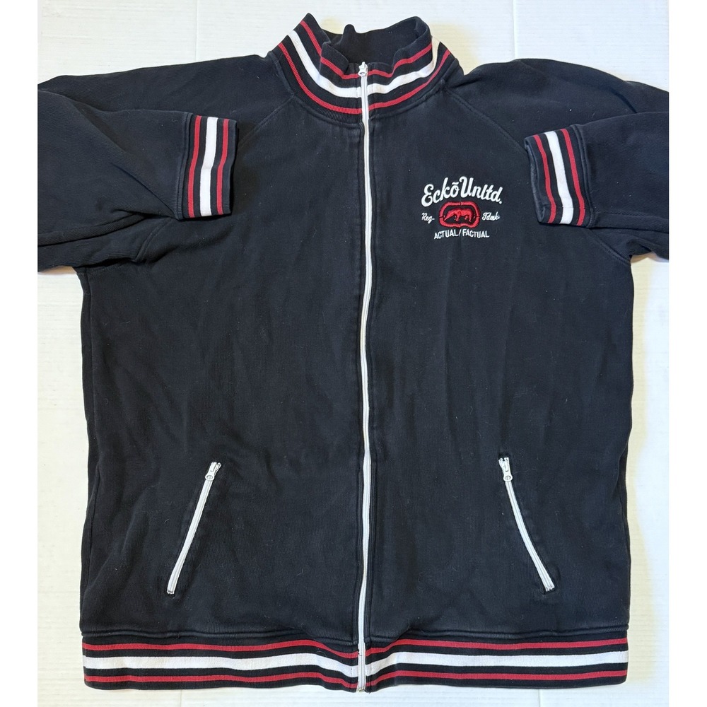 ECKO UNLTD - Men's Vintage Y2K Rhino Stitched‎ Track Hip Hop Jacket - Size 4XT